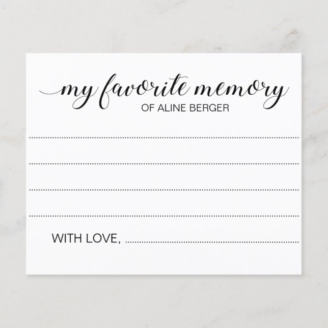 Memória Favorita Elegante de Uma Placa Funeral Ama (Frente)