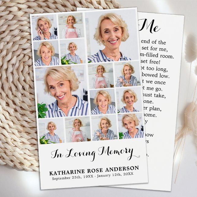 Memorial 14 Cartões de Oração Funerários de Colage (Criador carregado)