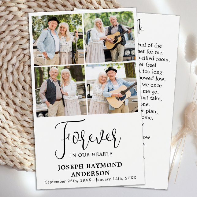 Memorial 4 Fotocolagem Cartões de Oração Funerário (Criador carregado)