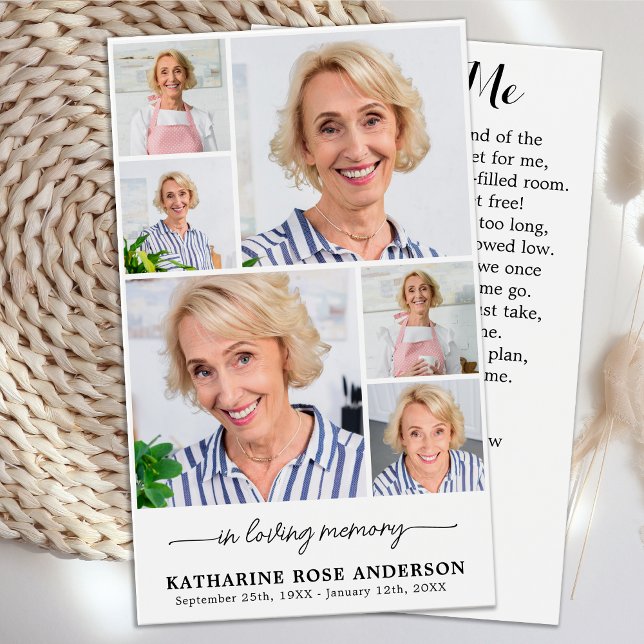 Memorial 6 Fotocolagem Cartões de Oração Funerais (Criador carregado)