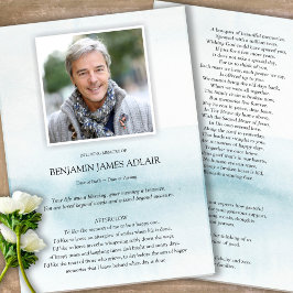 Memorial Blue Sympathy Cartões de agradecimentos F