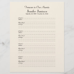 Memorial Book Filler Login Página 4 Nomes por Pági