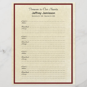 Memorial Book Filler Login Página 4 Nomes por Pági