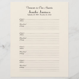 Memorial Book Filler Login Página 4 Nomes por Pági