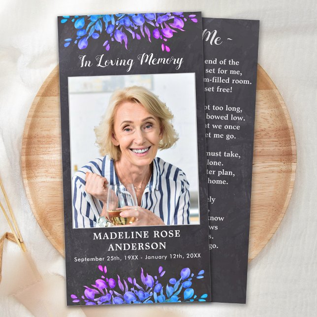 Memorial Botânico Rustic Funeral Prayer Book (Criador carregado)