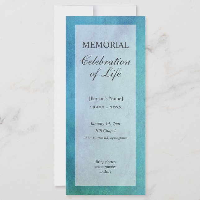 Memorial Celebration of Life Invitation (Frente)