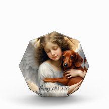 Memorial Dachshund com Angel Custom