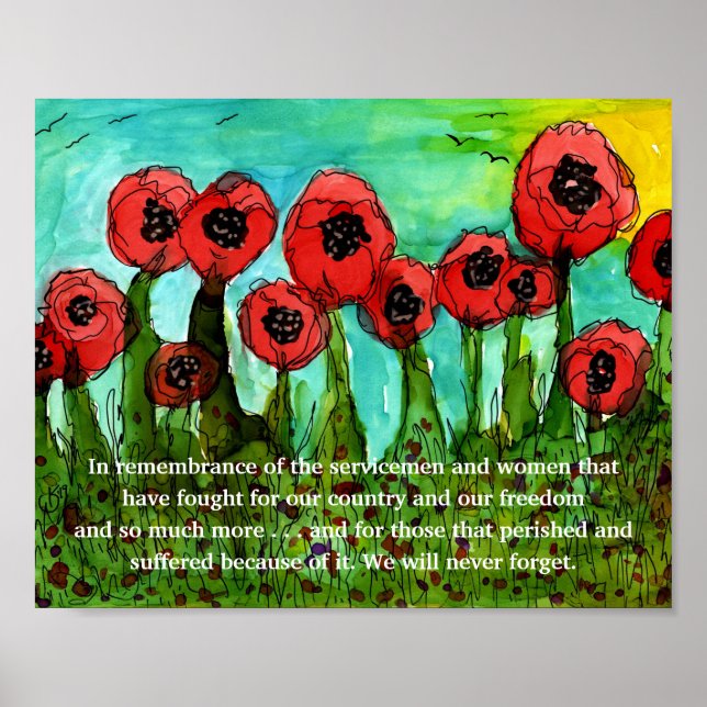 Memorial Day and Veteran's Day Poster (Frente)