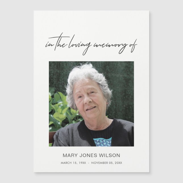 MEMORIAL DE FOTO ELEGANTE MINIMAL MODERNA (Frente)