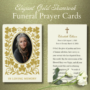 Memorial de Oração Funerária Católica Dourada Sham