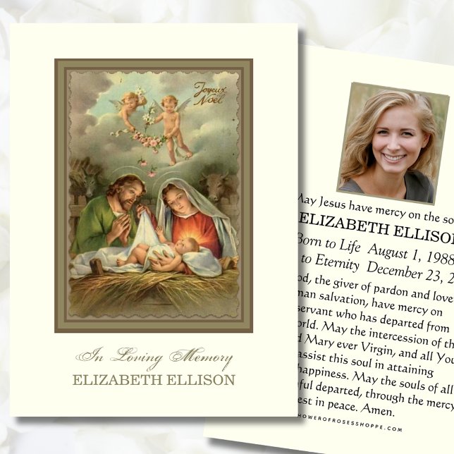 Memorial do Funeral de Natal - Cartão de Oração (Criador carregado)