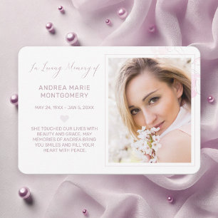 Memorial Floral Watercolor Blush Elegante Foto