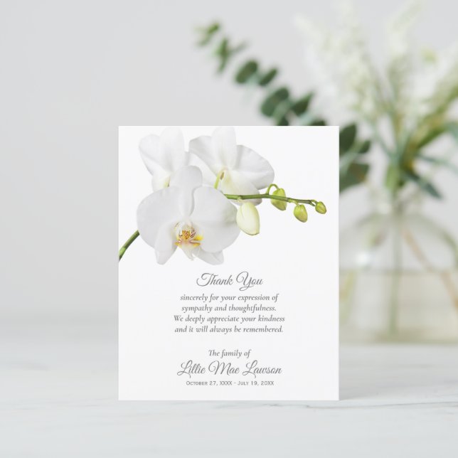 Memorial Funeral Da Orquídea Orçamental Obrigado (Em pé/Frente)