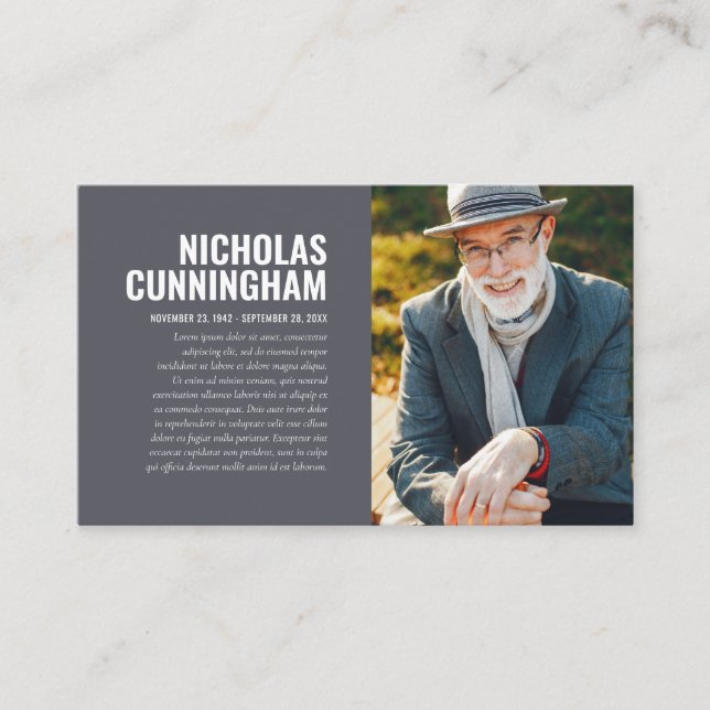 Memorial Funeral Em Cartão com fotos De Memória De (Frente)