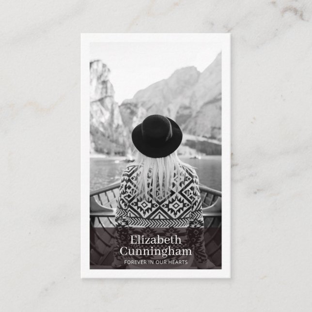 Memorial Funeral Moderno e Cartão com fotos Simple (Frente)