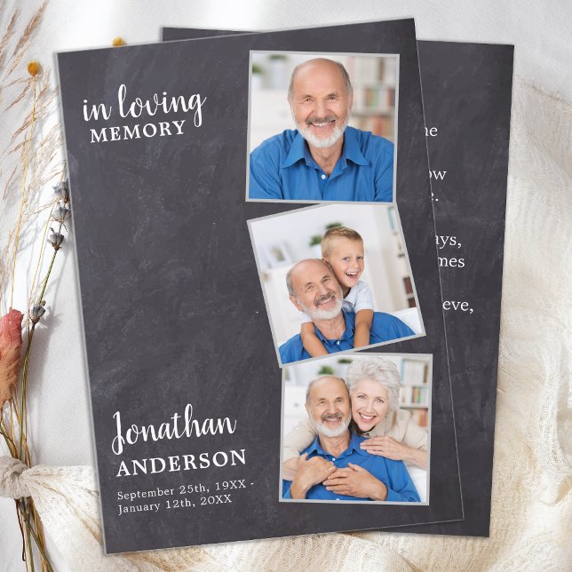 Memorial Funeral Prayer Cartão 3 Fotografia Slate (Criador carregado)