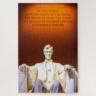 Memorial Lincoln Washington. Quebra-cabeça