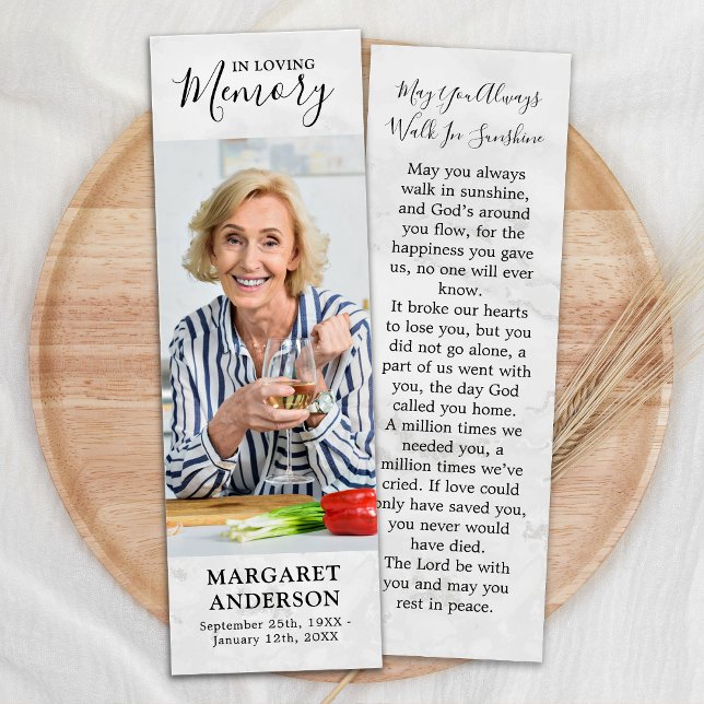 Memorial Modern Fotografia Oração Cartão Funeral (Criador carregado)