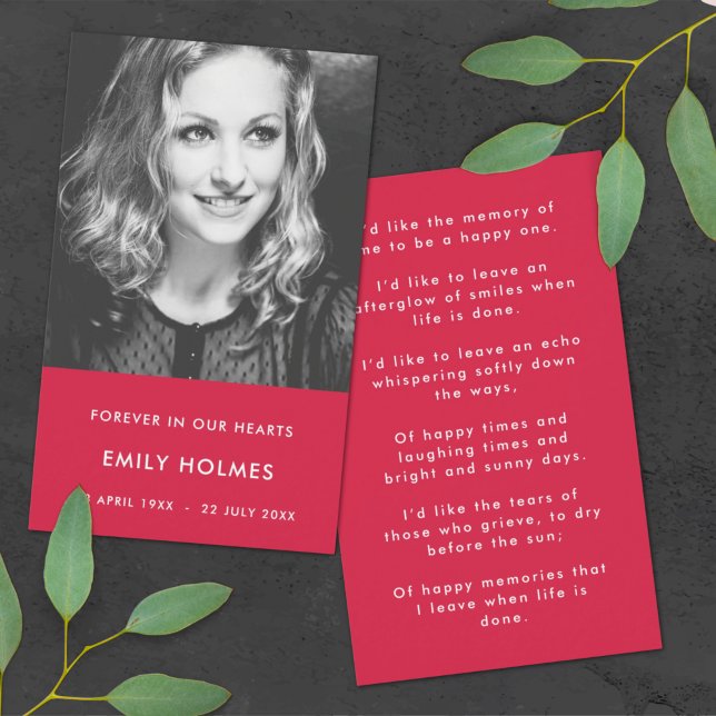 Memorial Moderno | Poema Funcional Rosa ou Cartão  (Criador carregado)