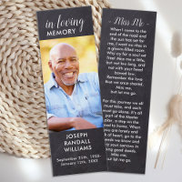 Memorial Orador Russo Poem Funeral Bookmark