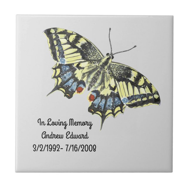 Memorial Personalizado de Borboleta (Frente)