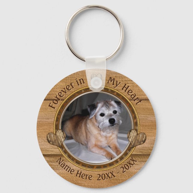Memorial Pet Personalizado Chaveiro a sua Foto e T (Frente)