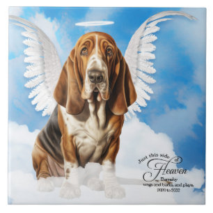Memorial Pet Personalizado do Cachorro Anjo Basset