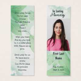 Memorial Prayer Cartão Funeral