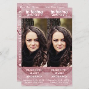 Memorial Rosa Quartz 2 Indicador de Oração Funeral