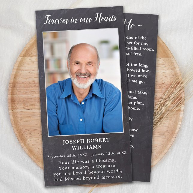 Memorial Rustic Funeral Prayer Card Sympathy Poem (Criador carregado)