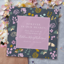 Memorial Seed Packet Borboletas de Flor Selvagem