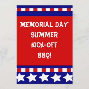 Memorial Stars & Stripes Dia 4 de julho Convites