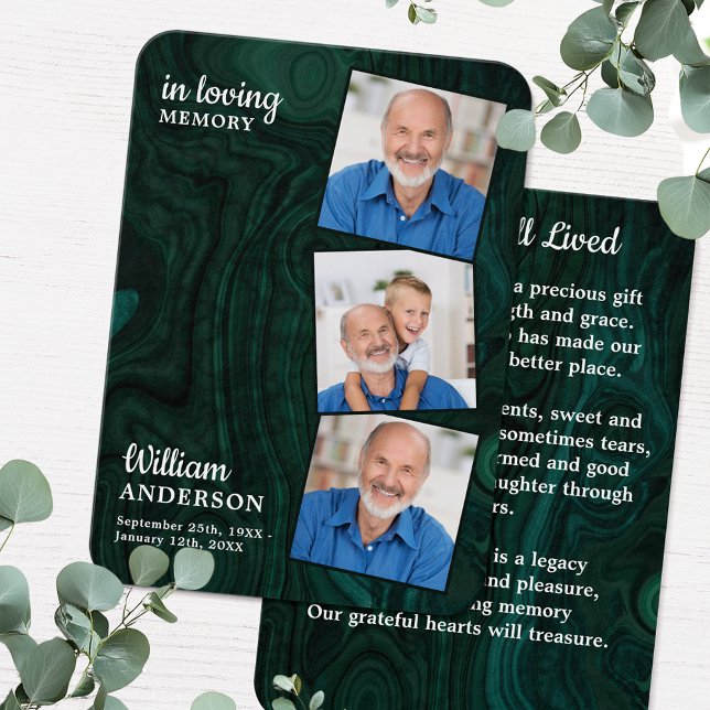 Memorial Verde Emerald 3 Foto Cartão de Oração Fun (Criador carregado)