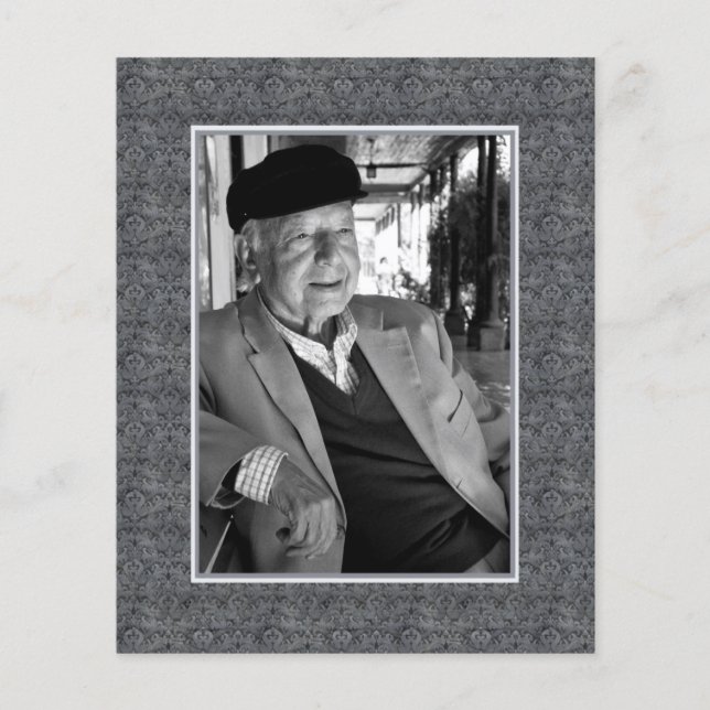 Memoriam Lembrança: Foto de Aviso de Morte (Frente)