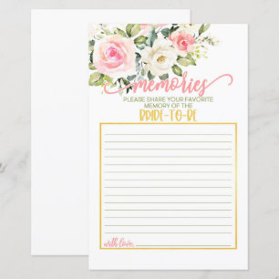 Memórias da Noiva - Floral Rosa e Dourada