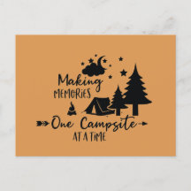 Memórias de fazer Um site de campismo por cartão p