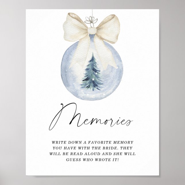 memórias de Natal de inverno com o pôster da noiva (Frente)