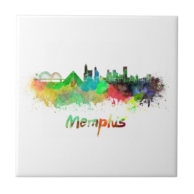 Memphis skyline in watercolor (Frente)