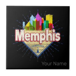 Memphis Tennessee EUA Retro Skyline