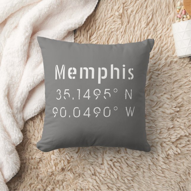 Memphis Tennessee Longitude Latitude Almofada de A (Cobertor)