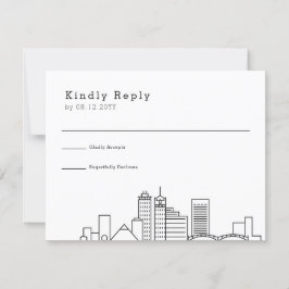 Memphis Wedding | RSVP Skyline Estilizado