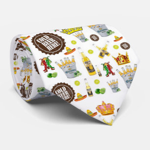 Men Designer Gravatas Corona Beer