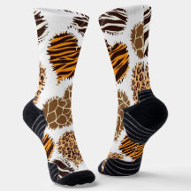 Men’s African Print Athletic Crew Socks
