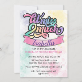 Menina 2 Muito Convite De Aniversário!