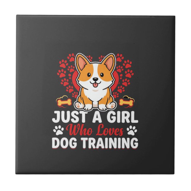 Menina Ama Treinamento de Cães Corgi (Frente)