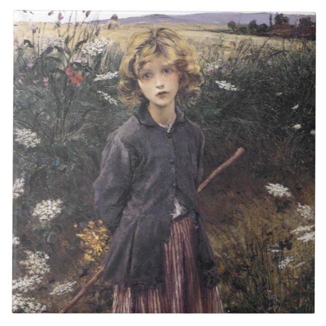 Menina Andando Entre Flores (Bastien-Lepage) (Frente)
