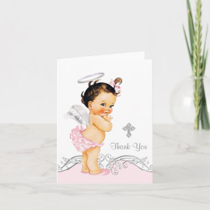 Menina Anjo Rosa Batismo Batizado Agradecimento