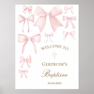 menina Baptism Poster de boas-vindas