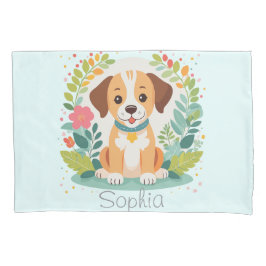 Menina Bebê Cachorrinho Floral Fofo