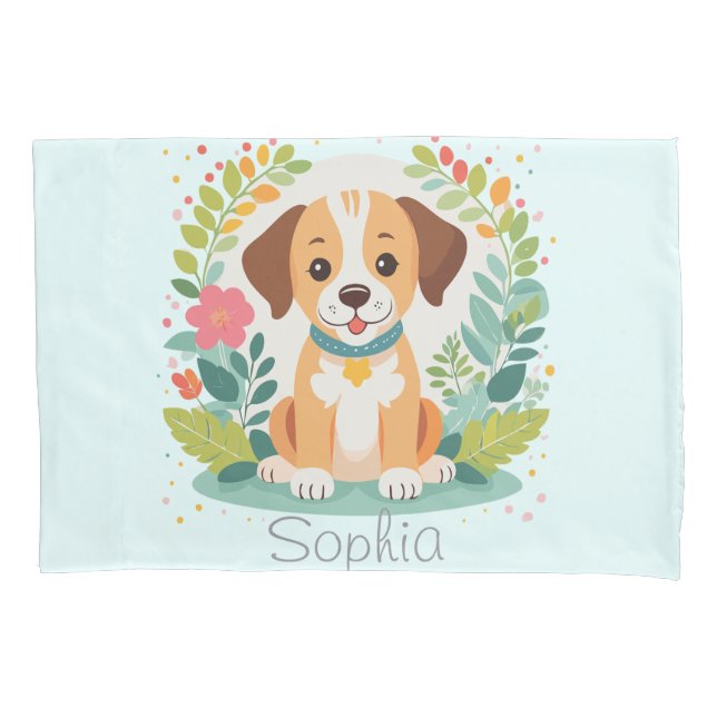 Menina Bebê Cachorrinho Floral Fofo (Frente)